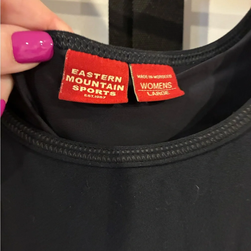 Eastern Mountain Sports Black Mini Dress sz L - Picture 2 of 3